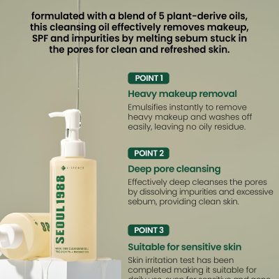 K-SECRET SEOUL 1988 Cleansing Oil : Pine Cica 1% + Probiotics 200ml