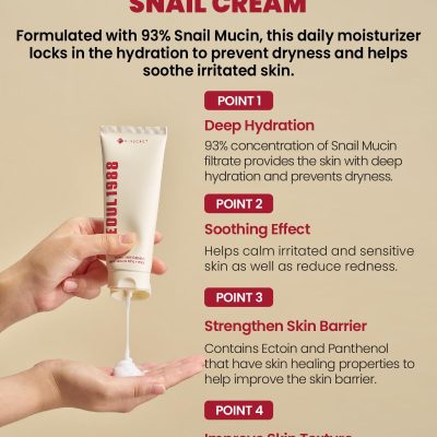K-Secret Seoul 1988 Cream : Snail Mucin 93+Rice 100ml