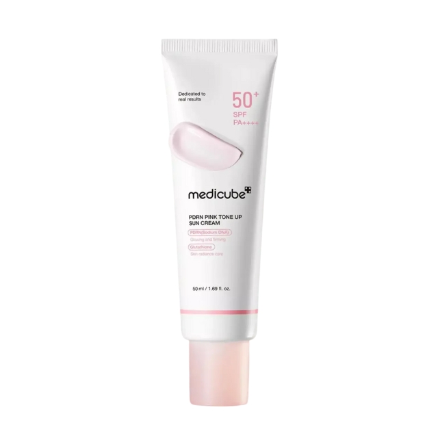 Medicube pdrn pink tone up sun cream spf50+ pa++++ 50ml